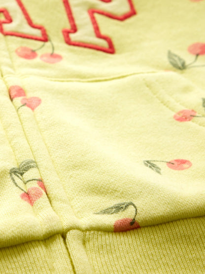 GAP Baby Girls Logo Full Zip Hoodie Hooded Sweatshirt, Citron, 5YRS