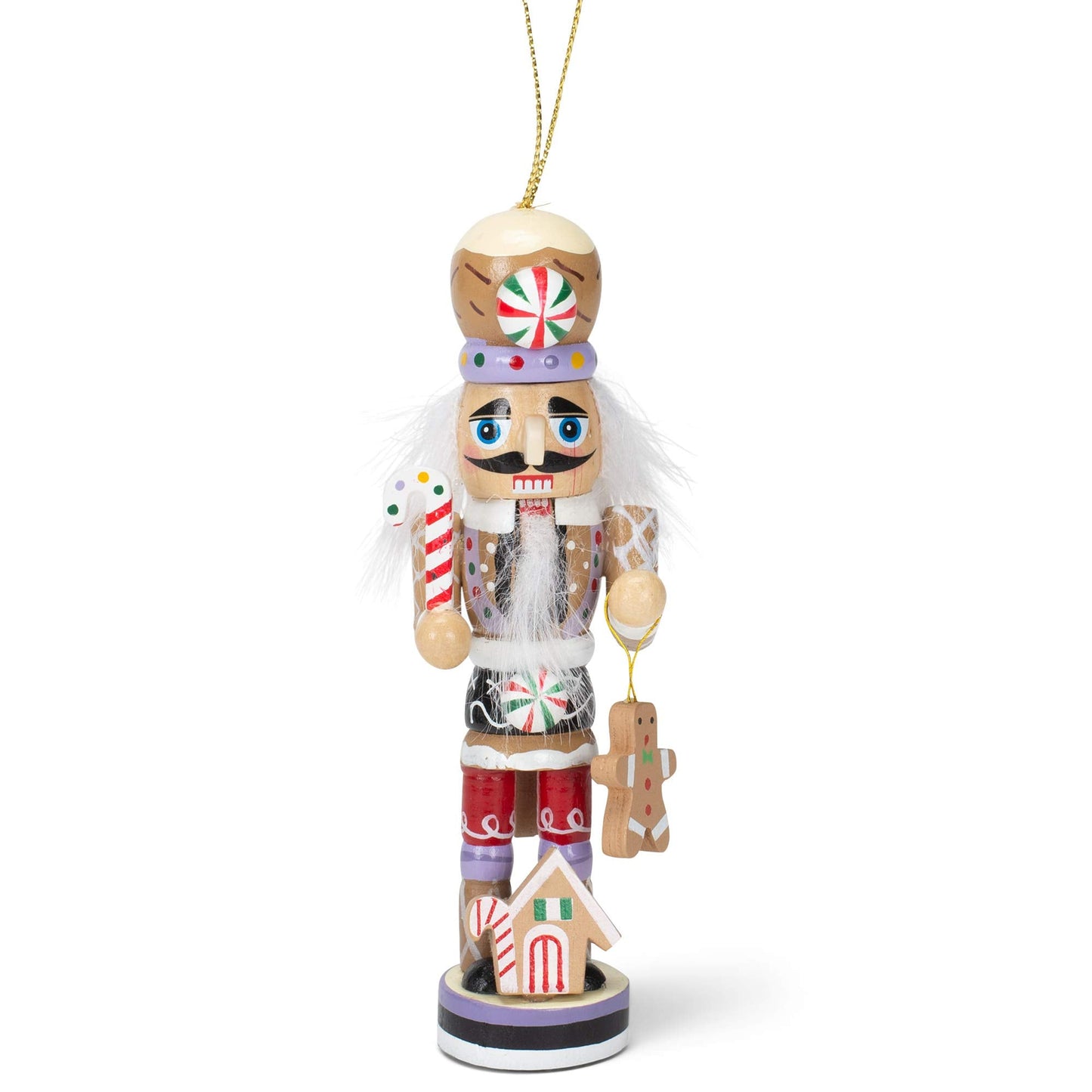 Kurt S. Adler Gingerbread Man Nutcracker Ornament 5 inch Wooden Christmas Decoration