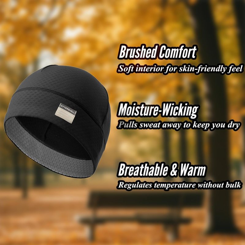 Beanie Skullcap for Men & Women - Thermal Lightweight & Breathable for Running, Skiing, Outdoor Activities