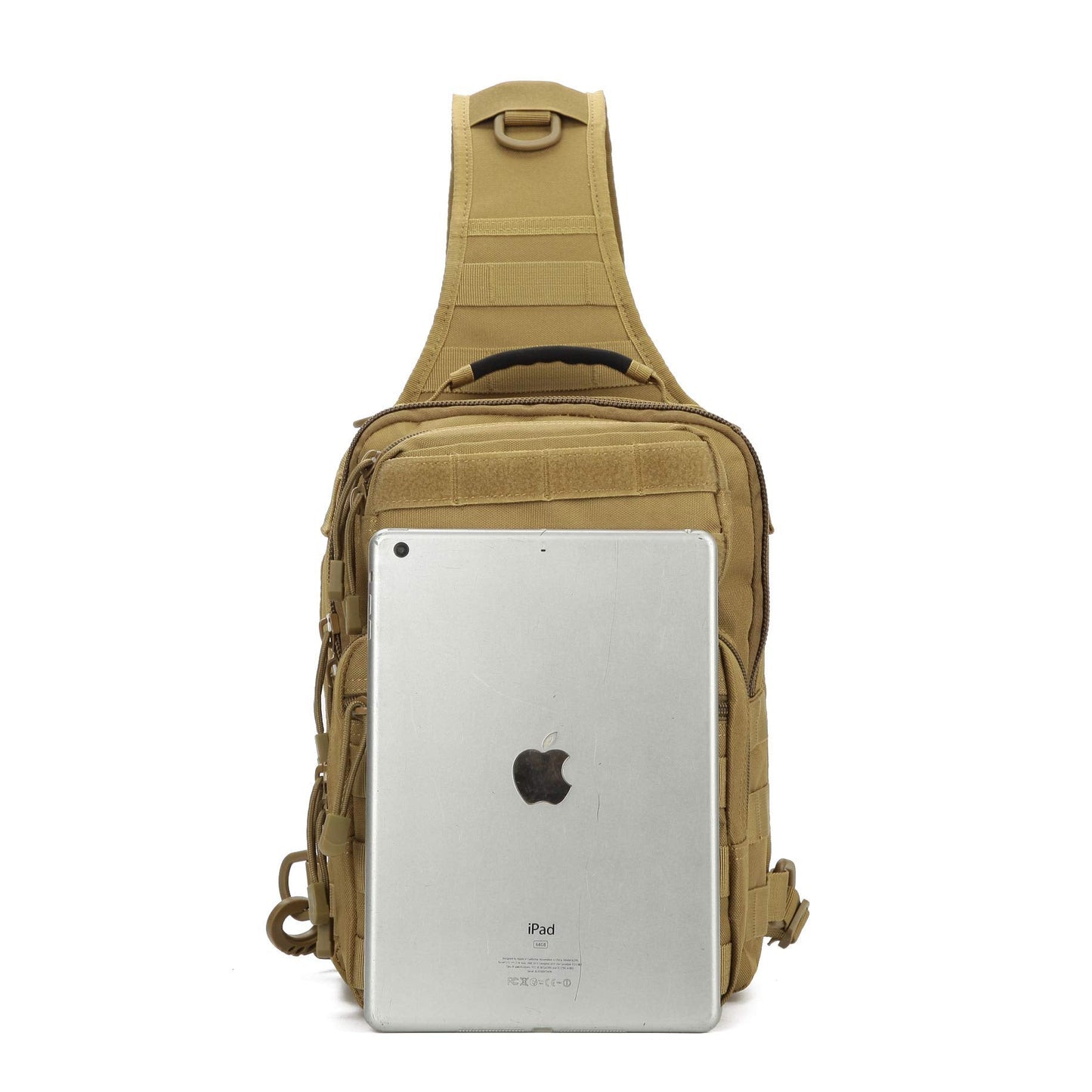 aYrap Tactical Sling Bag for men, Shoulder Backpack Molle Assault Range Bags Chest Pack Day Pack Crossbody Bag (Black)