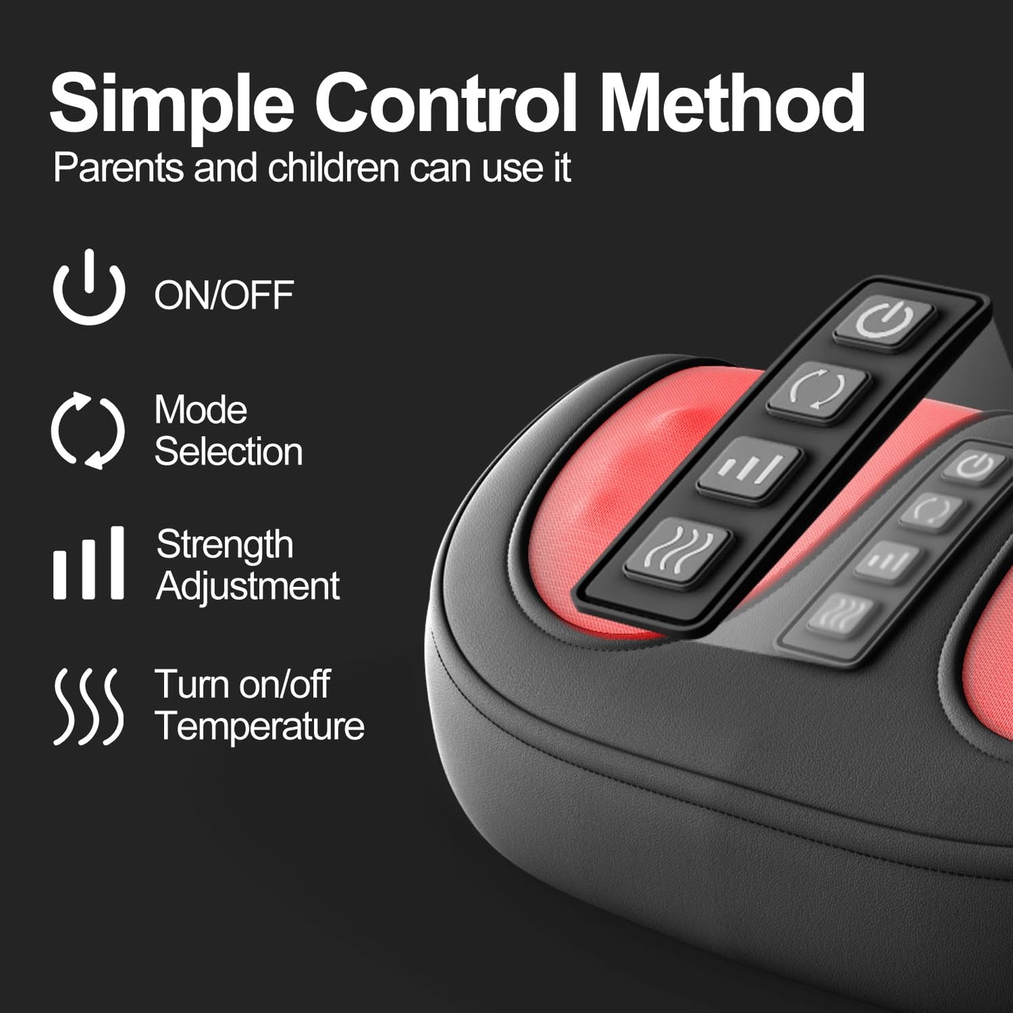 Foot Massager with Heat, Electric Kneading Plantar Fasciitis Treatment Machine, Circulation and Pain Relief for Foot and Calf Massage, Gifts for Dad, Mom and Lover