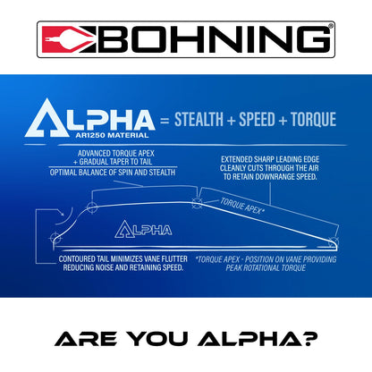 Alpha AR 1250 Vane, 2.8", Neon Green, 100pk