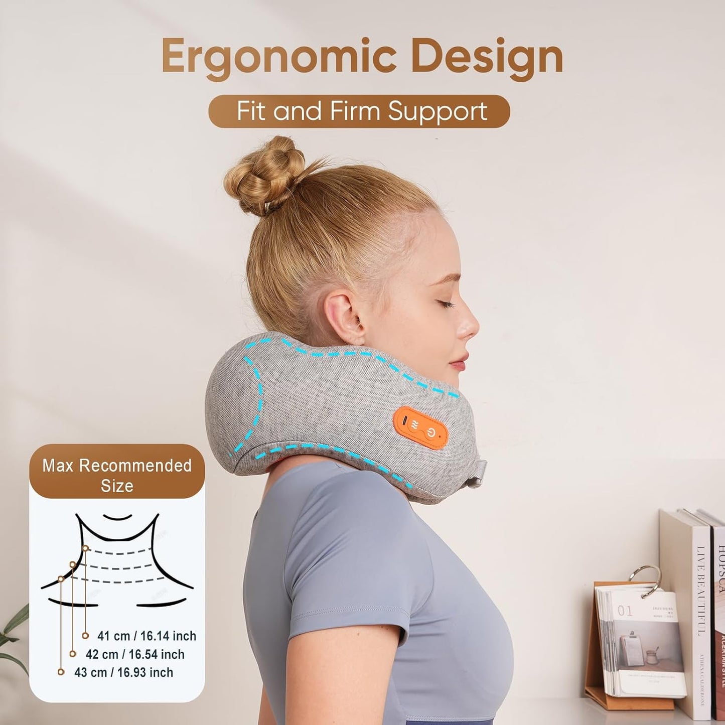 Howdy Shiatsu Neck Massager with Heat, 2-in-1 Portable Travel Cervical Support Pillow for Neck Relax, 2025 for Mom Dad Women Men