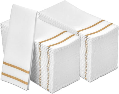 Disposable Hand Towels for Bathroom, Wedding Napkins for Tables, and Restrooms