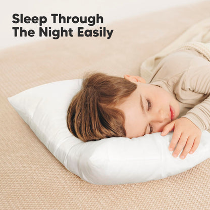 KeaBabies 2-Pack Toddler Pillow 13x18 - Soft Organic Cotton Kids Travel Bed Pillows for Sleeping, School, Nap, Machine Washable, Toddlers 2 to 5, Pillowcase Sold Separately (Soft White)