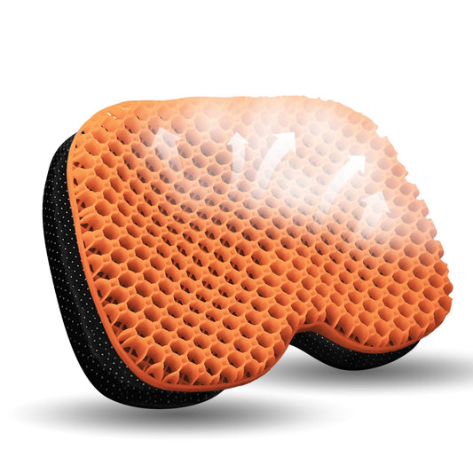NEW-Vi Anti-Slip Kayak Seat Cushion - Waterproof Thicken Gel Boat Kayak Canoe Rowing Stadium Pad for Sit in Kayak Chair Kayak Accessories Equipment Gear for Fishing Kayak,Orange