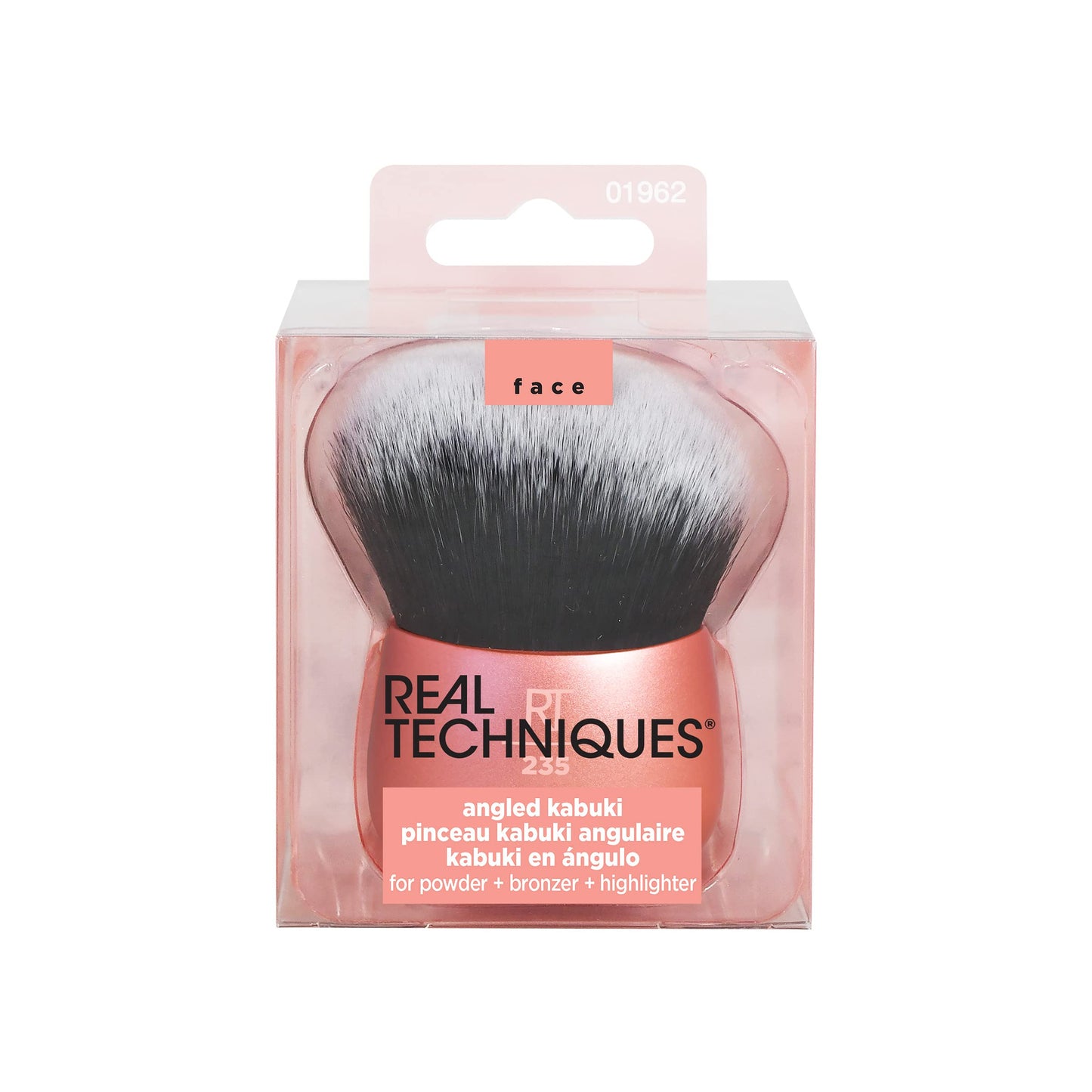 Real Techniques Foundation Makeup Blender, Kabuki Brush For Face or Body Makeup, Works With Liquid or Cream Foundation, No Handle, Blend & Buff Makeup, Dense Synthetic Bristles, 1 Count