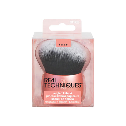 Real Techniques Foundation Makeup Blender, Kabuki Brush For Face or Body Makeup, Works With Liquid or Cream Foundation, No Handle, Blend & Buff Makeup, Dense Synthetic Bristles, 1 Count