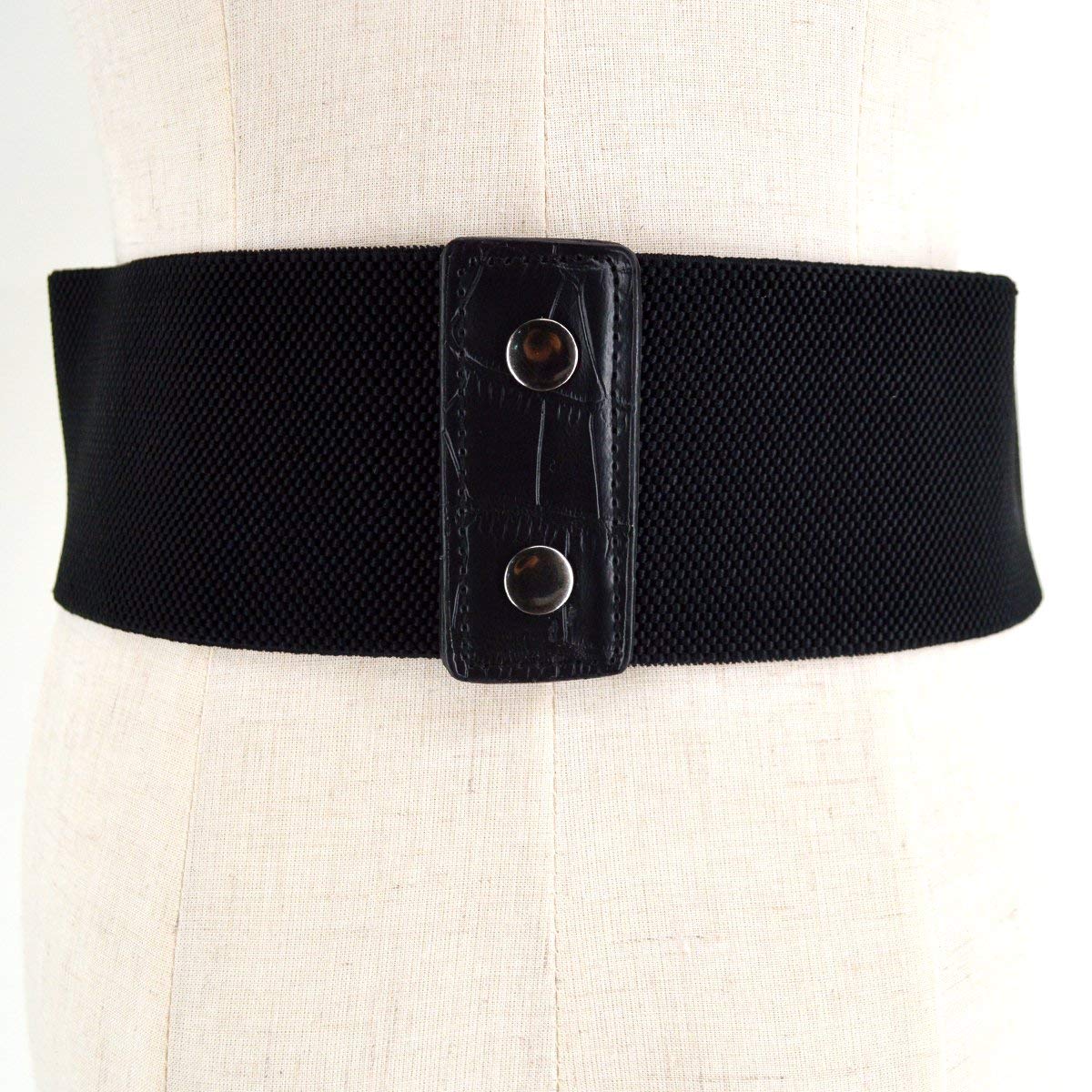 U Scinan Hollow Out Rivets Cinch Belt Tied Corset Elastic Wide Waist Belt Underbust Waistband