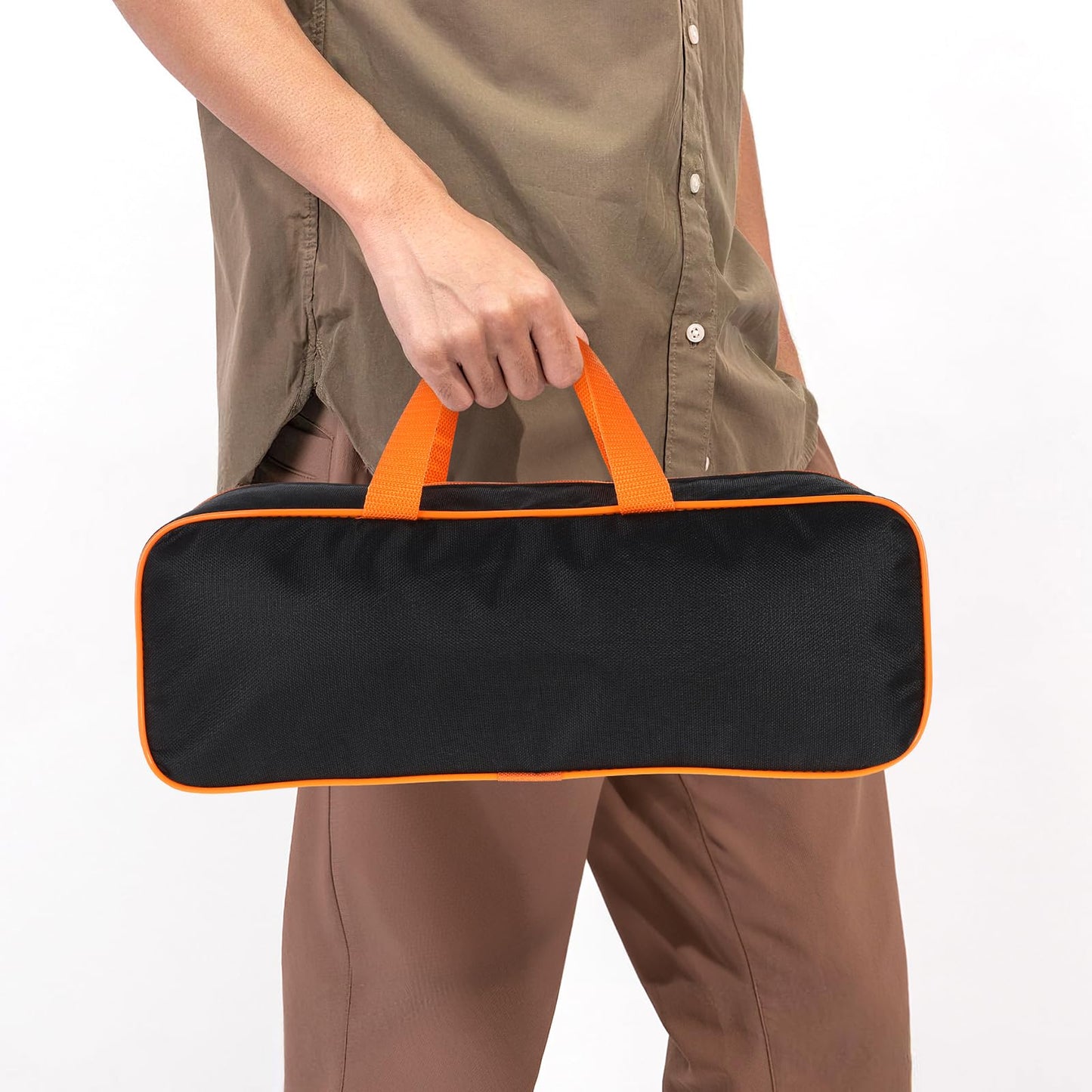 DOITOOL Grill Tool Storage Bag, 14.7" Portable BBQ Tool Organizer Pouch, Outdoor Grill Accessories Storage Carry Bag for Outdoor Camping RV Picnic