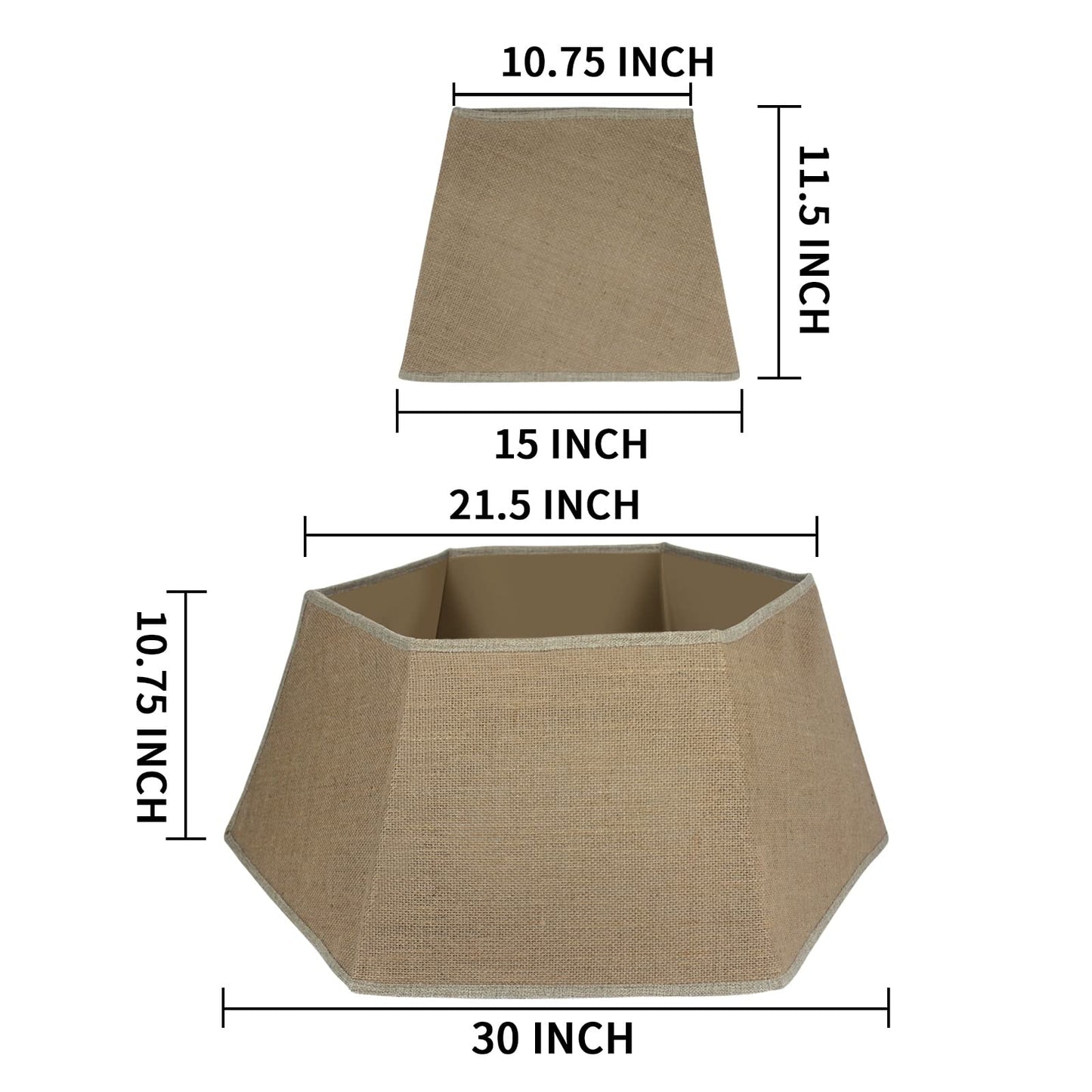 SHENG HONG 30 Inch Christmas Tree Collar Buffalo Plaid Christmas Tree Skirts Tree Ring Christmas Decorations for Party Holiday Home Decoration - Flax