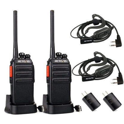 Retevis H-777S Walkie-Talkies Long Range,Rechargeable Two Way Radios,Rugged 2 Way Radio with Earpiece,Hiking Camping Road Trip Gift(2 Pack)