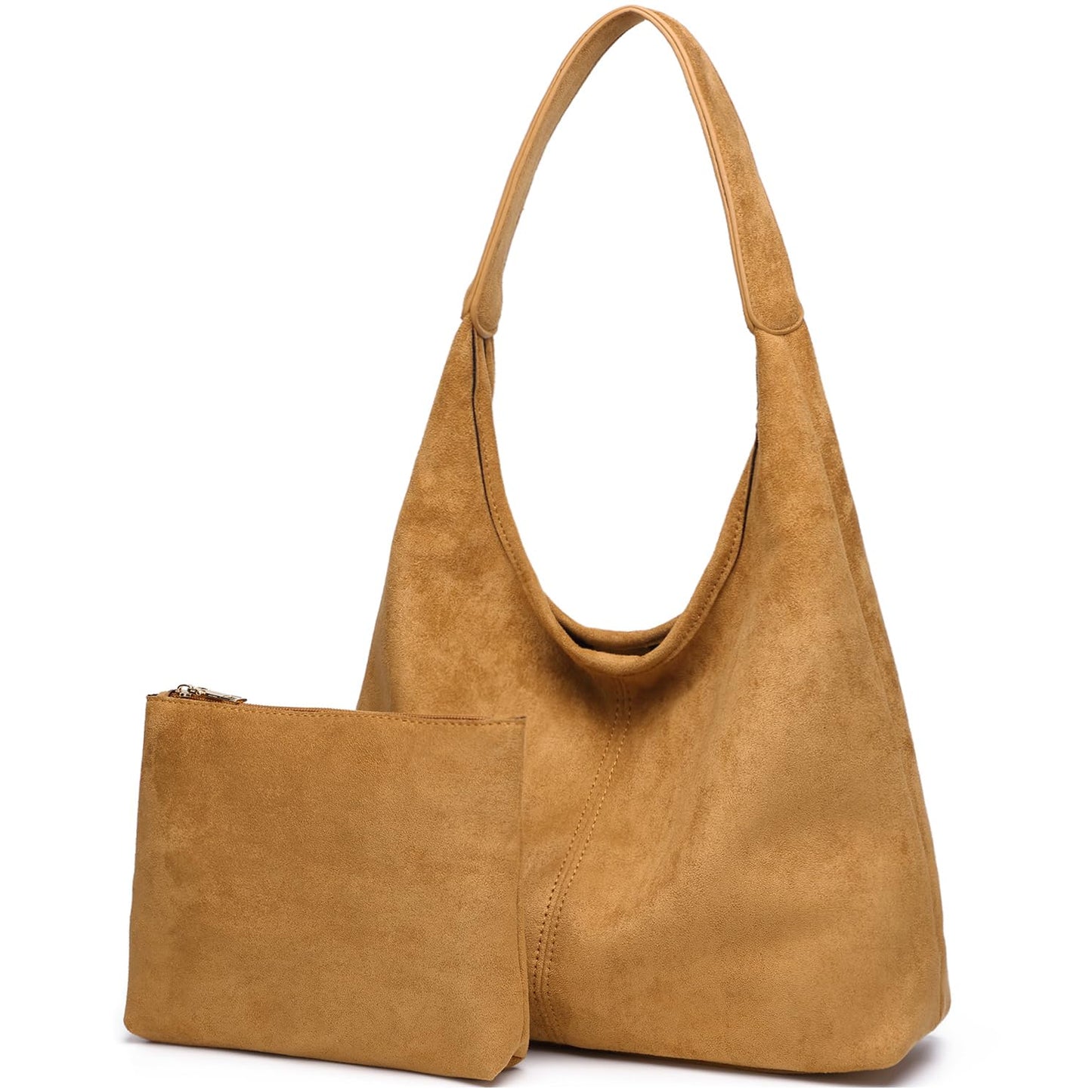 Casual Hobo Bag for Women Soft Shoulder Bags Slouchy Pu Leather Tote Purses for Work Travel