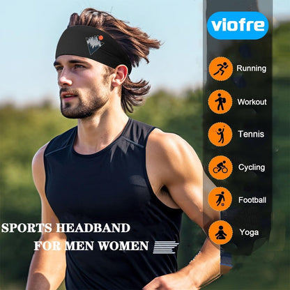 3pcs Sweat Bands Headbands Men Women Sweatbands Sports Running Workout Headbands for Men Cooling Head Band for Sweat Head Bands Mens Elastic Non-Slip Headband Hairband for Cycling Gym Climbing Gifts