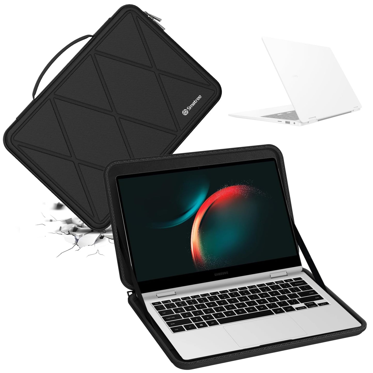 Smatree Hard EVA Protective Sleeve Case Compatible for 15.6 inch Samsung Galaxy Book 5/4/3 360, for 15.6 inch Samsung Galaxy Book 2 Pro 360 Laptop, for Galaxy Book4 Edge Case (X8268)