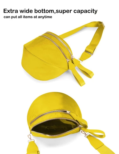 Spacious Nylon Crossbody Bag Bum Bag Handbags Wallets Purses Trendy Shoulder Bag for Women