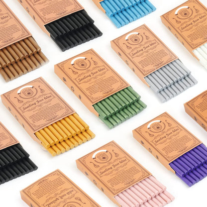 Wax Seal Kits, Wasole 20Pcs Gold Sealing Wax Sticks with 1 Pieces Glue Gun Set for Wax Seal Stamp, Great for Wedding Invitations, Birthday Cards, Envelopes, Gift Wrapping