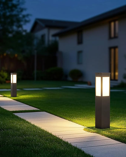 Outdoor Landscape Path Light E26 Bollard Lighting Fixture IP54 Waterproof Pathway Light with Stainless Steel Garden Floor Lamp Outdoor Walkway Lights for Lawn Courtyard Driveway Decoration