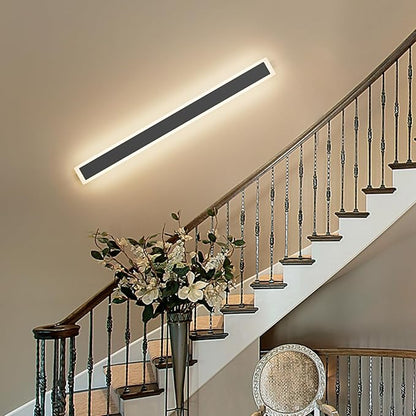Tiace 2 Pack 39.4In Long Outdoor LED Wall Light 4000K Modern Exterior Wall Sconce Light Porch Lights Linear Outdoor Lighting Fixture for Patio,Balcony,Entryway & Front Door
