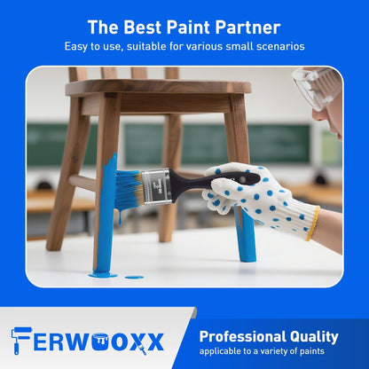 Paint Brushes - 2 Inch Flat and Angle Paint Brush for All Latex and Oil Paints & Stains Paintbrush for Varnish, Paste, Gesso and Limewash(4 Packs)