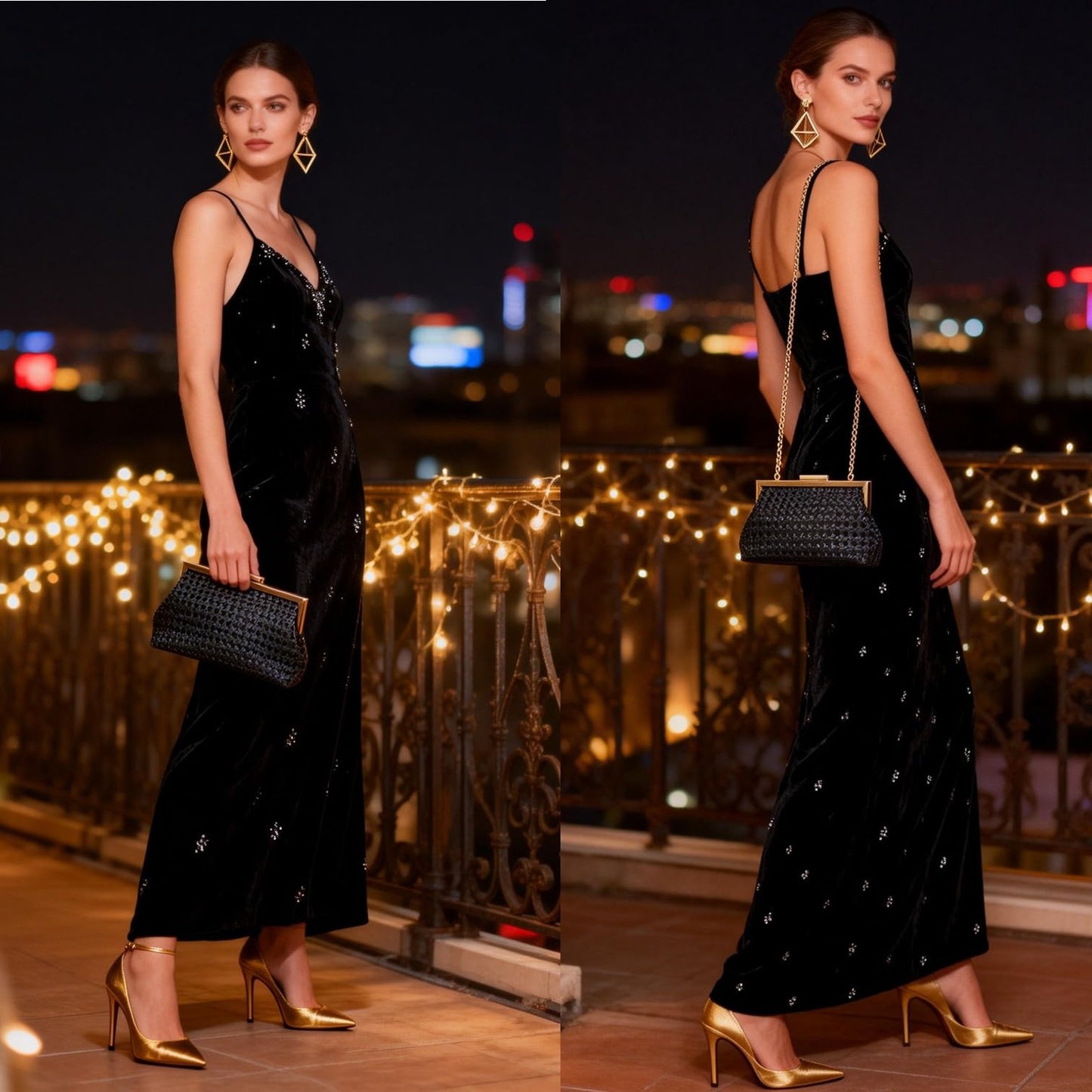 DETARA Woven Evening Bag Clutch Purses for Women Fashion PU Leather Crossbody Purse for Wedding Party and Prom (Black 2026)