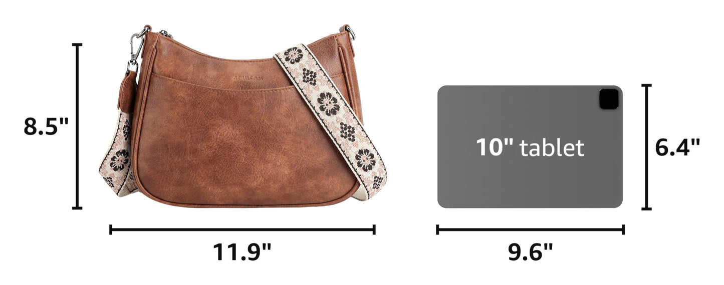 APHISON Trendy Leather Crossbody Purse with Adjustable Strap, Women's Shoulder Handbag
