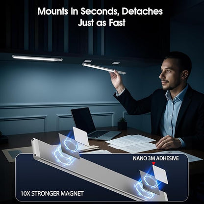 Chasesun 9.6inch Under Cabinet Lights, LED Motion Sensor Closet Light, Wireless USB-C Rechargeable Under Counter Lights 3 Color Temperatures & Adjustable Brightness, Magnetic Mount for Kitchen, 5 Pack