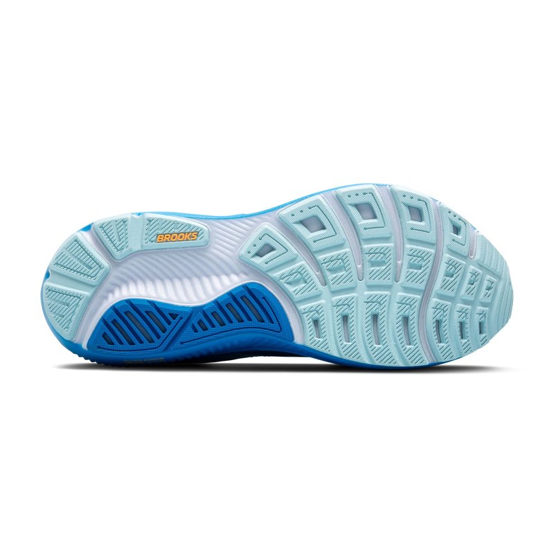 Brooks Men’s Ghost 17 Neutral Running Shoe - Cloissone/Blue/Orange - 9.5 Medium