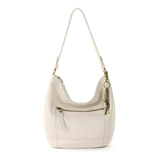 The Sak Sequoia Large Hobo Bag - Premium Leather Women's Handbag for Everyday & Travel - Designer Purse With Shoulder Bag Strap, Zipper Closure and Pockets - Stone