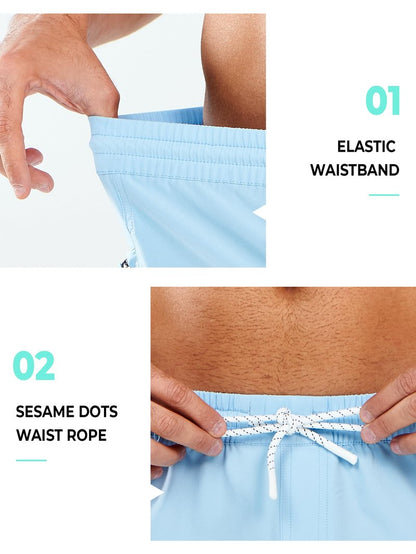 NORTHYARD Mens Swim Trunks Board Shorts 9 Inch Bathing Suit Swimwear Quick Dry Beach Short with Zipper Pocket - No Mesh Liner SkyBlue M