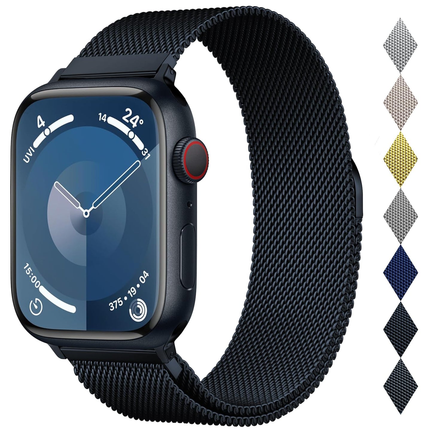 Stainless Steel Milanese Loop Compatible with Apple Watch Bands 46mm 44mm 45mm 49mm men and women, Magnetic Clasp Replacement for iWatch Ultra Series 11 10 9 8 7 SE 6 5 4 3 2 1