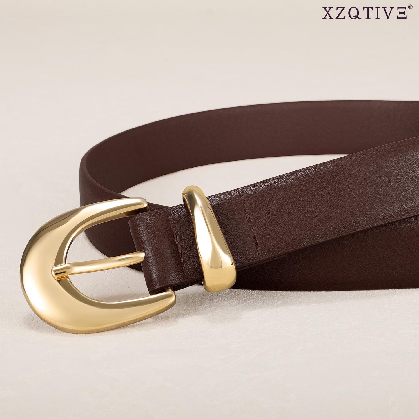 XZQTIVE Women PU Leather Belt for Jeans Pants Ladies Fashion Skinny belt with Gold Silver Buckle