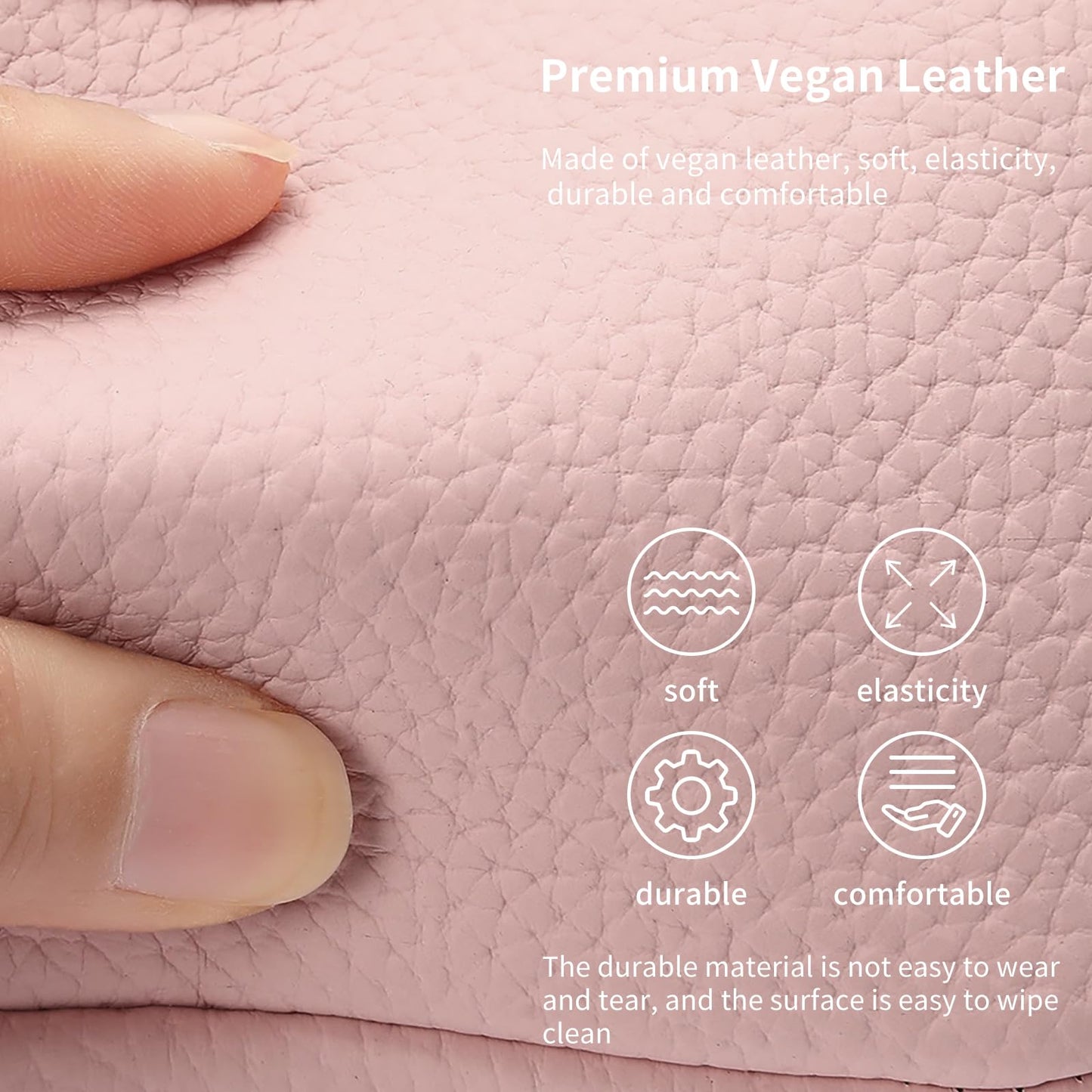 GAEKEAO Coin Purse for Women Small Wristlet Wallets Vegan Leather Change Pouch with Hidden Keychain and 2 Zipper Pockets