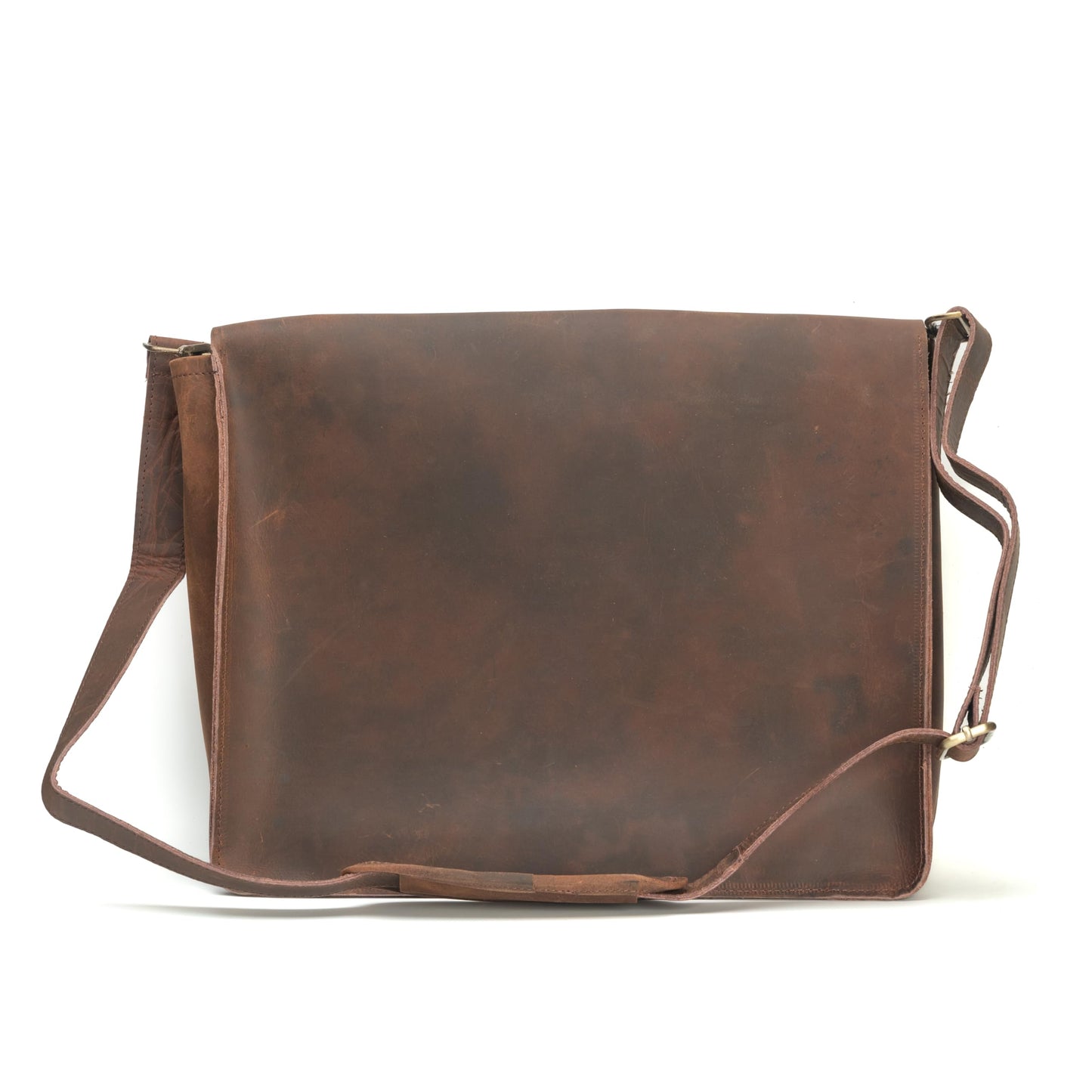 WANDERINGS Genuine Full Grain Leather Folder with Removable Strap - Handcrafted Folio Document Organizer - Leather Document Holder for Men and Women - Fits 15" 14" 13" Tablets and Laptops