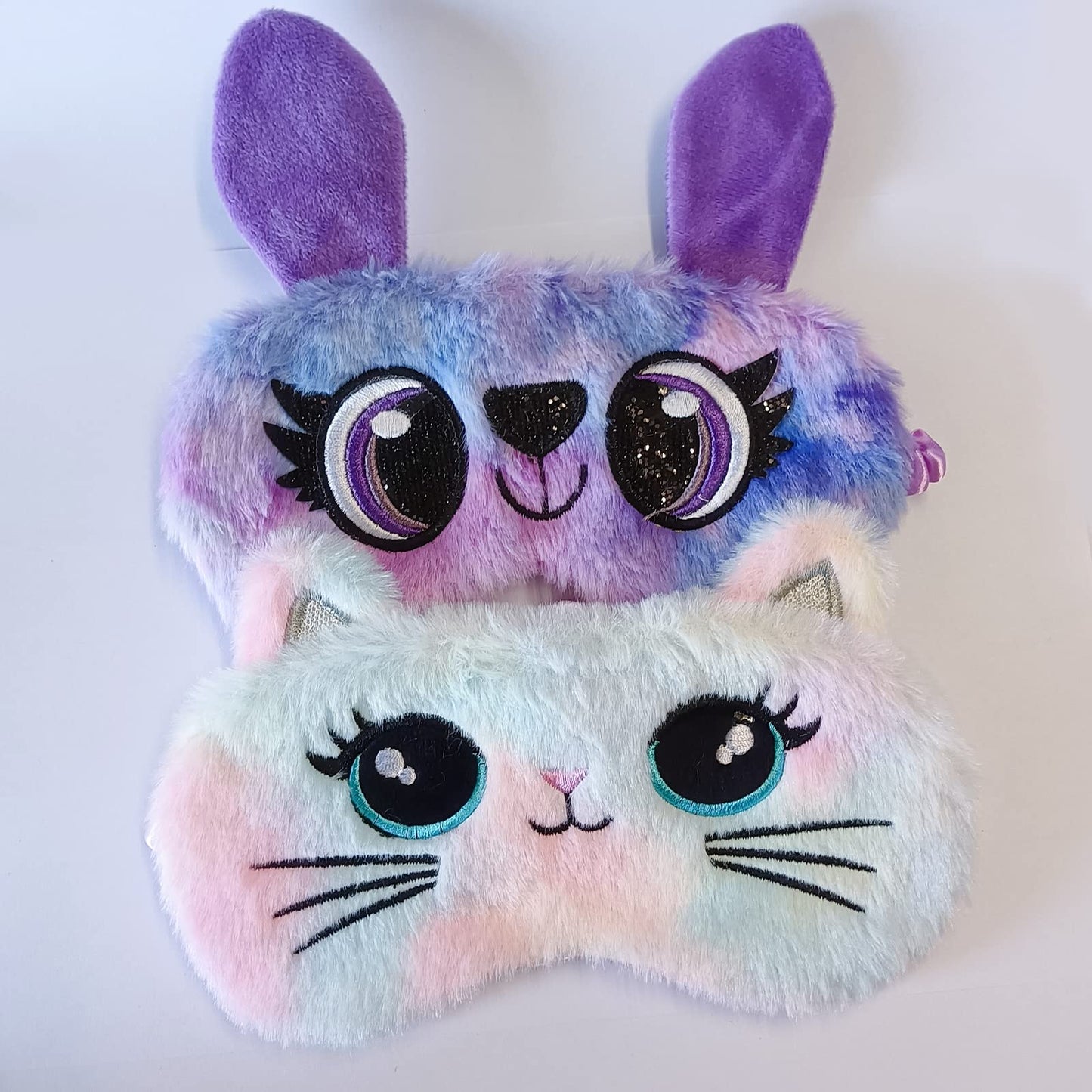 Cute Animal Sleeping Mask Soft Plush Blindfold Cute Rabbit Panda Koala Eye Cover Eyeshade for Kids Teens Girls Women (Flamingo)