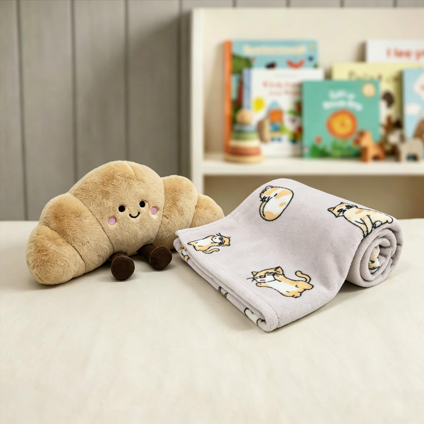 VigorSpring Cat Throw Blanket for Cat Lovers, Cute Kitten Print, Ultra Soft Flannel Fleece Plush Blanket for Couch Sofa Bed,Cats Gifts for Kids Toddler Girls Boys,Grey - 30x40 Inch