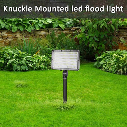 80W Outdoor LED Flood Light Dusk to Dawn, 5000K 10400LM AC100-277V 800W HID Equivalent,ETL Listed IP65 Waterproof Knuckle Mount Floodlight with Plate for Yard Garage