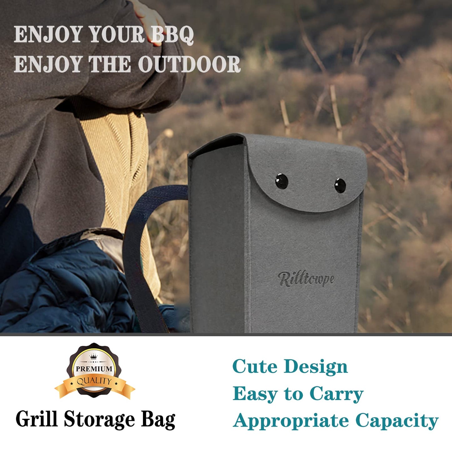 Grill tool bag，BBQ tool storage，Grilling Bags for Outdoor Grilling, Grill tool storage， BBQ tool bag， grill utensil storage,Foldable Grill Bag for Camping and Hiking BBQ.