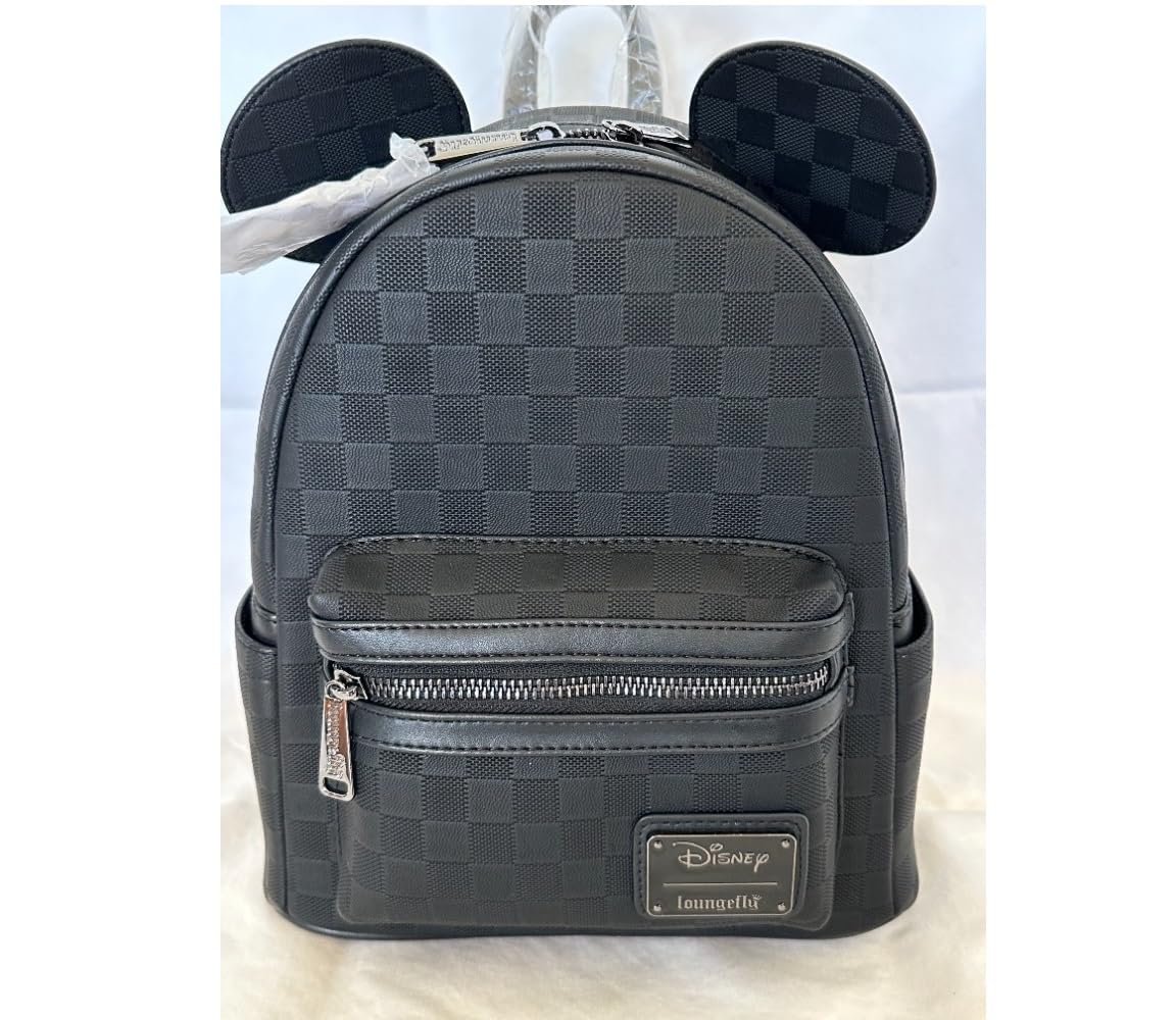 Loungefly Mickey Mouse Checkered Texture Mini Backpack
