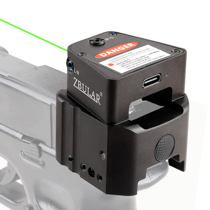 ZBULAR 2 Mile Laser Sights Range Slide Racker Jacker Compatiblewith Glock 17, 19, 19X, 26, PSA Dagger, and More with Improved Slide Grip(Class IIIA Green Laser Output is <5mW)