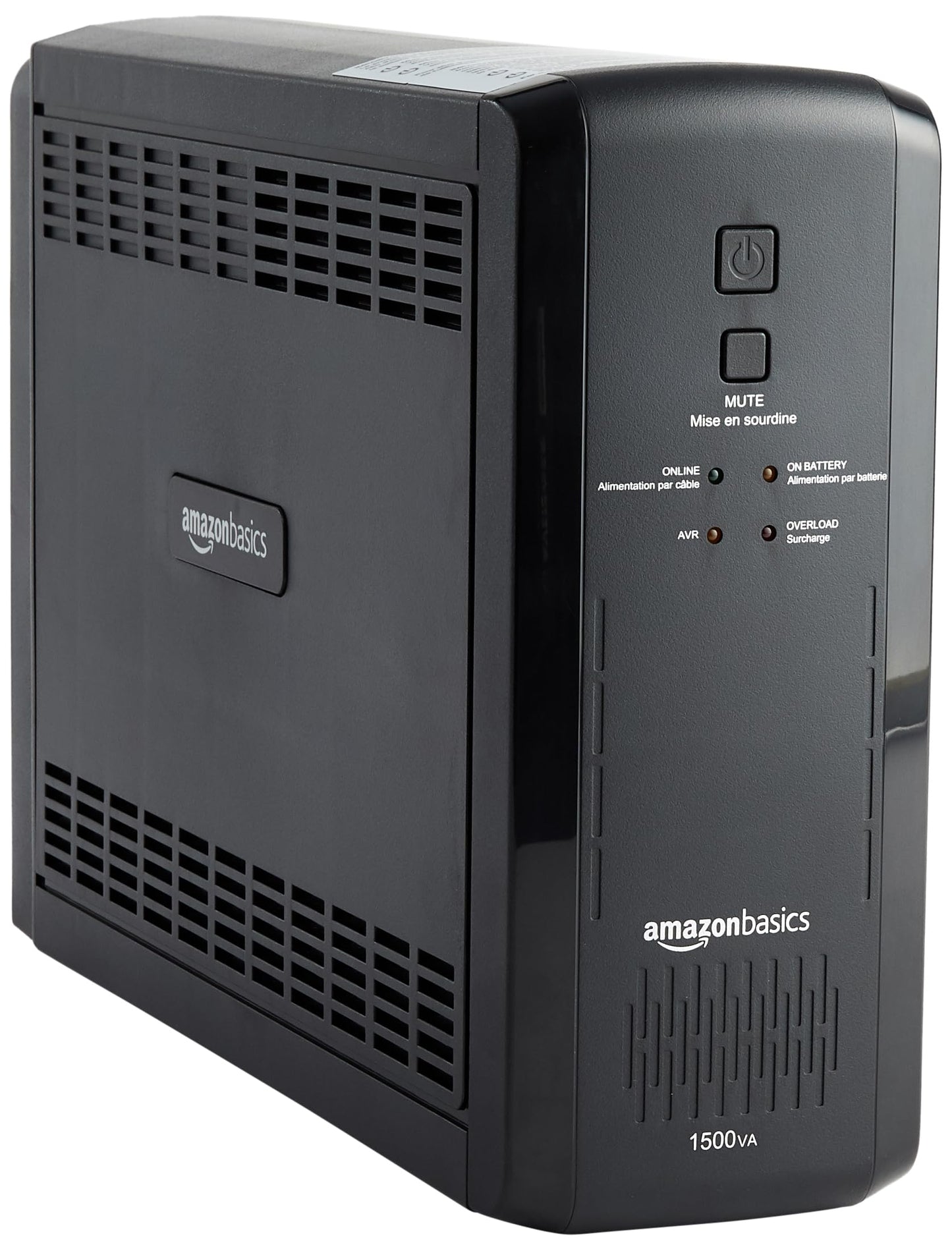 Amazon Basics UPS Battery Backup & Surge Protector 1500VA/900W, 10 Outlets, Line Interactive Uninterruptible Supply, for Power Outage Protection, Black