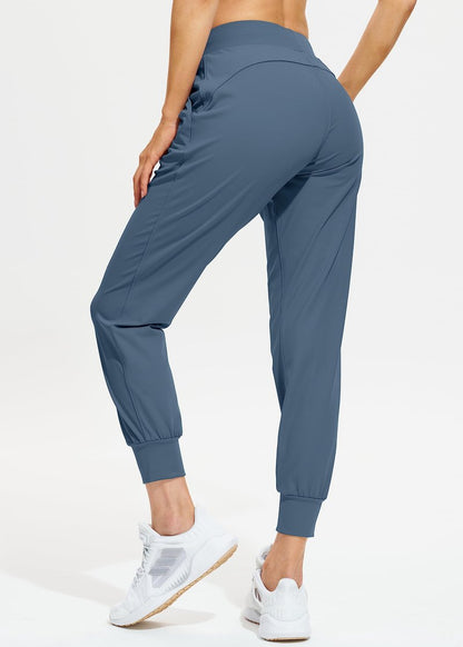 Libin Women's Joggers Pants Athletic Dance Sweatpants with Pockets Running Tapered Casual Pants for Workout,Lounge, Slate Blue XS