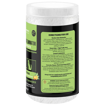 Nature's Pure Edge Enzyme Powder Concentrate Makes 86 Gallons - Professional Use for Kennel and Pet Odor Elimination - Removes Urine Poop from Carpets Floors - Sunny Citrus