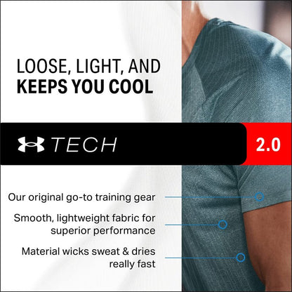 Under Armour Men's Tech 2.0 Short-Sleeve T-Shirt, Stadium Green (341)/Black, Large