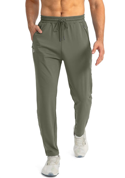 G Gradual Men's Sweatpants with Zipper Pockets Tapered Joggers for Men Athletic Pants for Workout, Jogging, Running (Sage Green, 3X-Large)