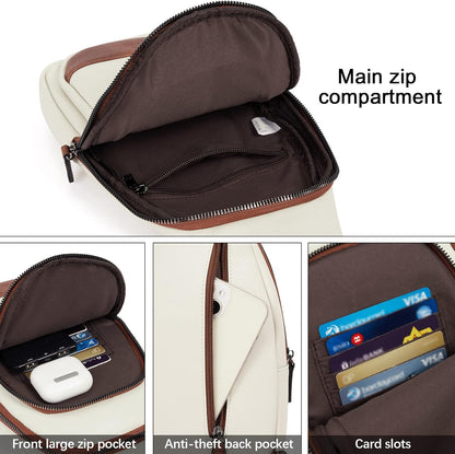CLUCI Crossbody Bags for Women Men,Leather Sling Bag Cross Body Backpack for Woman Gifts for Women Birthday Unique