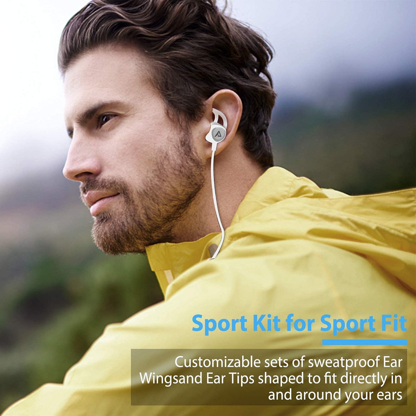 ADPROTECH Lightning Headphones Earphones Magnetic Earbuds in-Ear MFi Certified with Microphone Controller for Sports Workout Compatible with iPhone 15/14/13/12/11 (Pure White, Lightning)