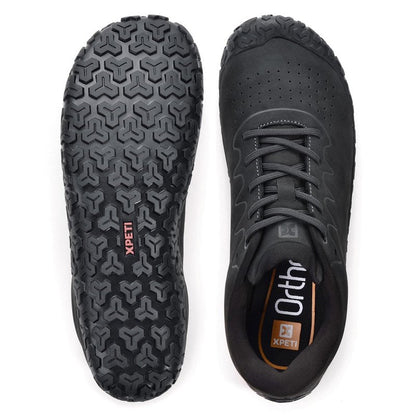 XPETI Men's Zen Trail Running Shoes | Wide Toe Box & Non-Slip Sole | Lightweight Breathable Mesh | for Hiking/Cross Training/Gym,Carbon Black 6.5