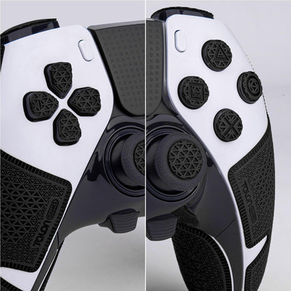 TALONGAMES Controller Grip Tapes Compatible with PS5 DualSense Edge, Ultra Version Anti Slip Tape, Sweat Absorbent, Skin kit, Compatible with PlayStation 5 Edge Grips, Buttons, Trigge, D-pad Black
