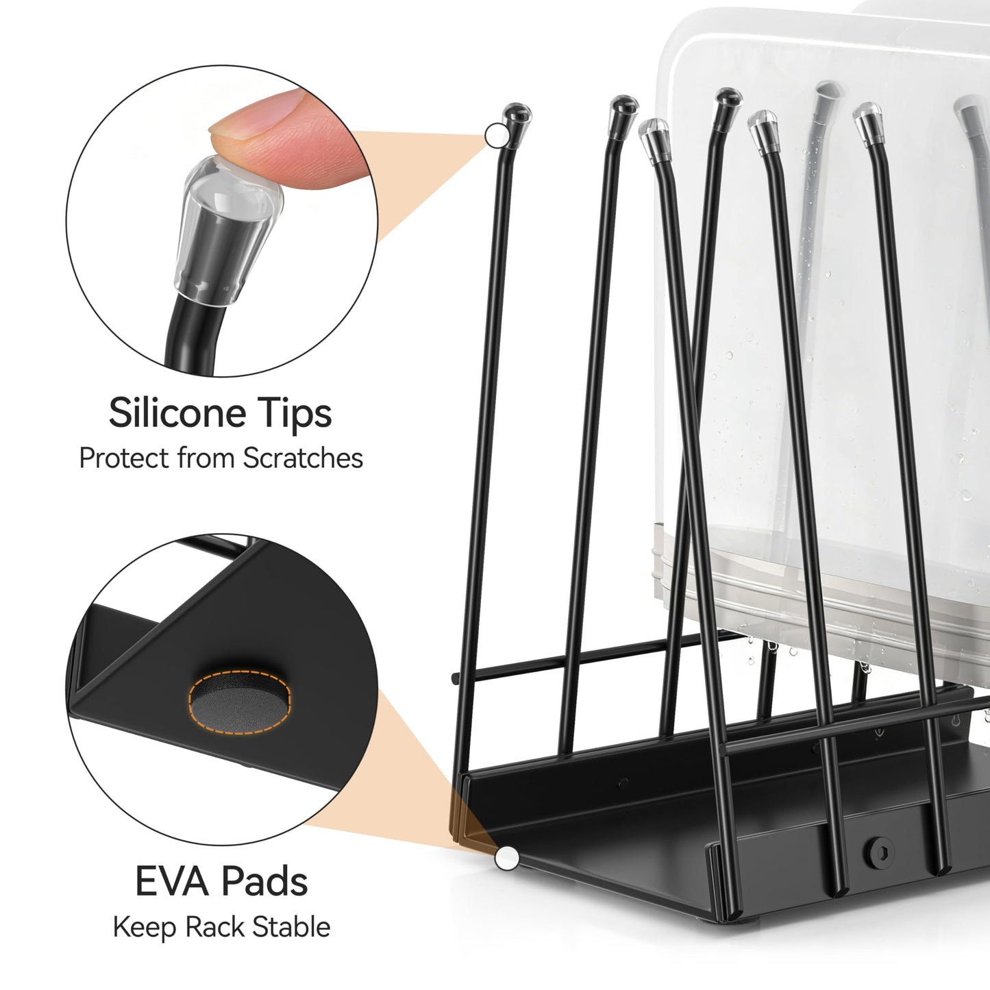 Josmimic Reusable Bags Drying Rack, Plastic Bags Dryer for Ziplock Lerine Silicone Gallon, Snack, Sandwich Storage Bags, Black